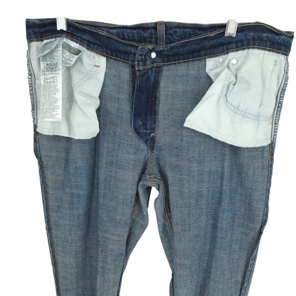 Levi Boyfriend Mid Rise Jeans Dark Blue Wash Classic 32 - Picture 10 of 16